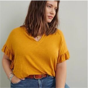 Anthropologie | Pilcro Leila Ruffle Tee